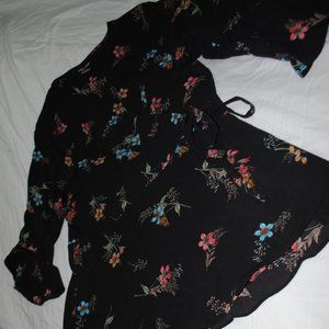 Black Wrap around Blouse